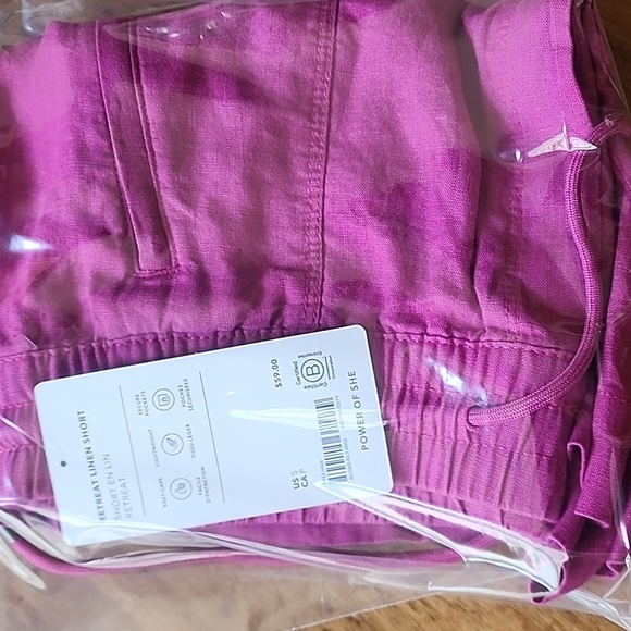 Athleta Retreat Linen Shorts in Iceplant Pink S sold out! NWT MSRP $59 - Picture 14 of 14